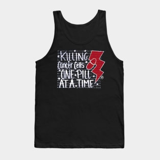 Killing Cancer - white design w/red Tank Top